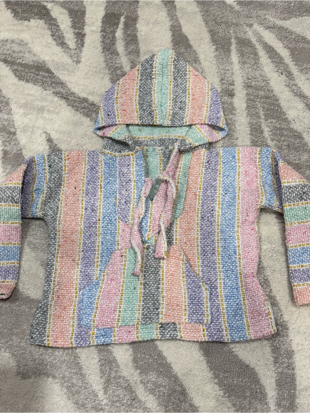Mexican Baja Surfer Hoodie Toddler 2T pastel Multicoloured